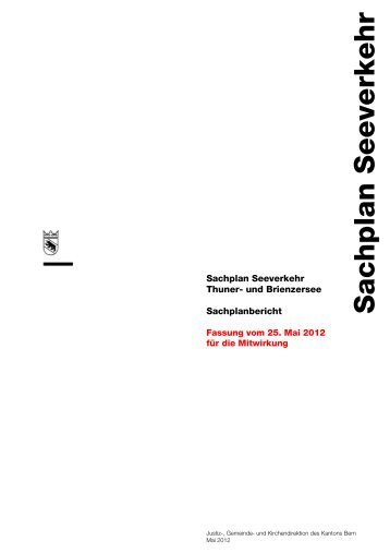 Sachplan Seeverkehr Thuner - Justiz-, Gemeinde - Kanton Bern