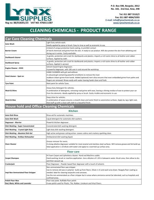 Pro dashboard matt medium - Chemical products