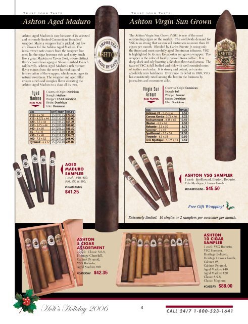 Holiday Catalog 06 - Holt's Cigar Company