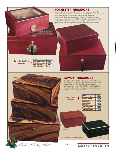 Holiday Catalog 06 - Holt's Cigar Company