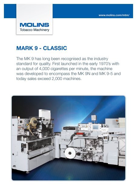 molins tobacco machinery MARK 9