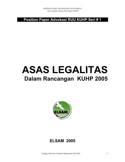 ASAS LEGALITAS