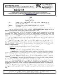 Bulletin TT-68 - Other Tobacco Products (OTP) Retailers