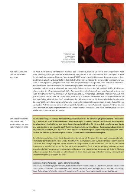 Download Jahresbericht 2006 (PDF) - Kunstmuseum Bern