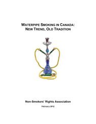 waterpipe smoking in canada - New Brunswick Anti Tobacco Coalition