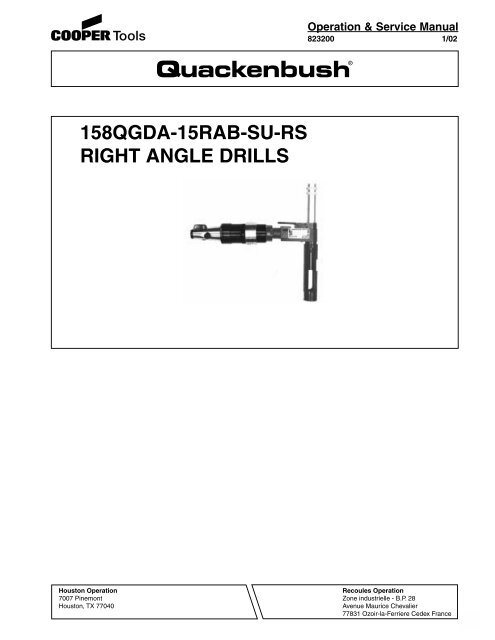 158QGDA-15RAB-SU-RS RIGHT ANGLE DRILLS - Apex Tool Group