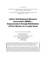 India's Self-Employed Women's Association (SEWA ... - World Bank