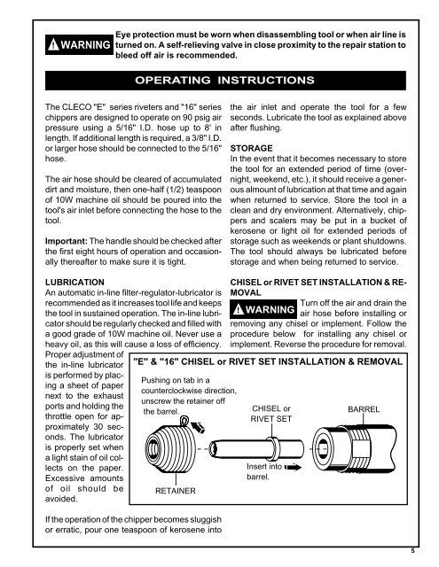 warning - Apex Tool