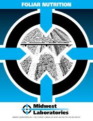 FOLIAR NUTRITION - Midwest Laboratories, Inc.