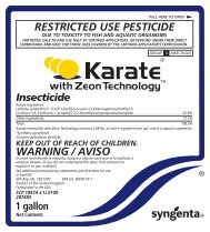 restricted use pesticide warning / aviso - Syngenta Crop Protection
