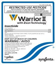 restricted use pesticide - Syngenta Crop Protection