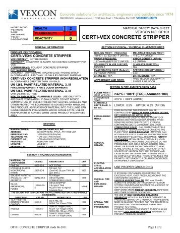 CERTI-VEX CONCRETE STRIPPER - Vexcon Chemicals