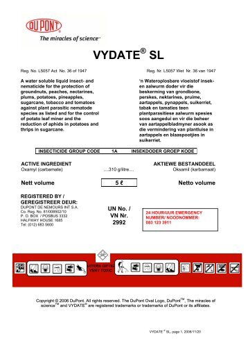 VYDATE SL - DuPont