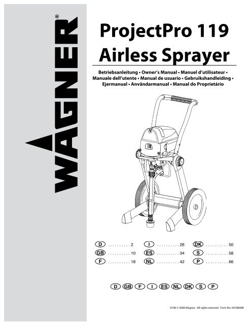 ProjectPro 119 Airless Sprayer Wagner Australia