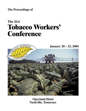 Proceedings of the 41st Tobacco Workers' Conference