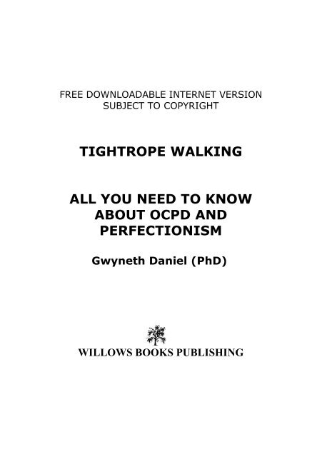 tightrope walking all you need to know about ocpd and perfectionism