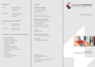 Flyer Physiotherapie - Klinikum Bielefeld gem. GmbH