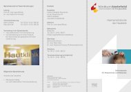 Flyer Haarsprechtsunde der Hautklinik - Klinikum Bielefeld gem ...