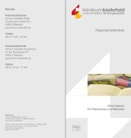 Flyer Patientenbibliothek - Klinikum Bielefeld gem. GmbH
