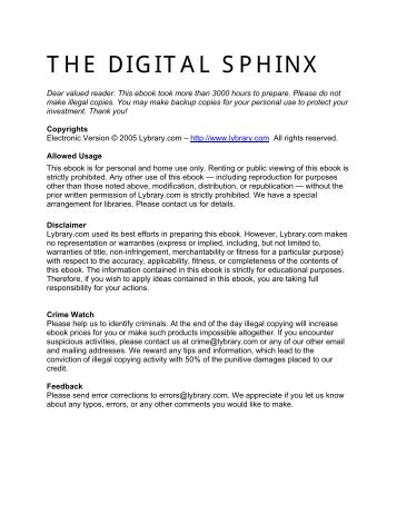 The Digital Sphinx volume 48 - Lybrary.com