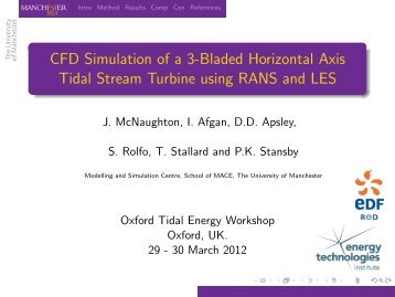 CFD Simulation of a 3-Bladed Horizontal Axis Tidal Stream Turbine ...