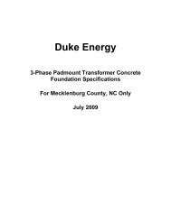 3-Phase Padmount Transformer Concrete Foundation - Duke Energy