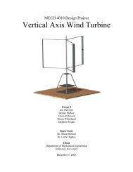 Vertical Axis Wind Turbine - Mechanical Engineering Department ...