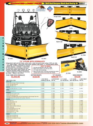 2012 Off Road Catalog: Plows/Winches - Dennis Kirk, Inc