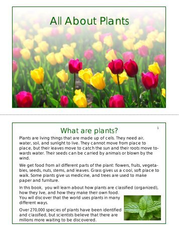 All About Plants Printable Book - Montessori for Everyone