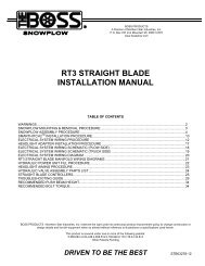 RT3 STRAIGHT BLADE INSTALLATION MANUAL - Boss Products