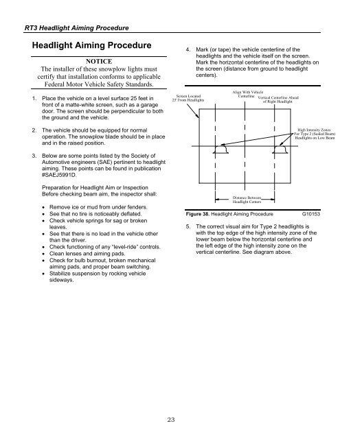 RT3 STRAIGHT BLADE INSTALLATION MANUAL - Boss Products