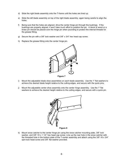 Skid Steer Combo Plow Owner's Manual - Boss Products