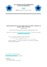 Some Homogeneous Cyclic Inequalities of Three Variables ... - ajmaa