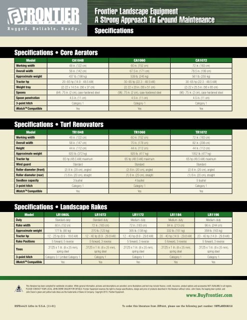 Get More Out Of Your Land With Frontier Landscape ... - John Deere