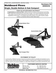 Moldboard Plows Single, Double Bottom & Sub ... - Behlen Country