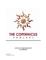 SCIENCE FAIR RESOURCE HANDBOOK - Copernicus Project