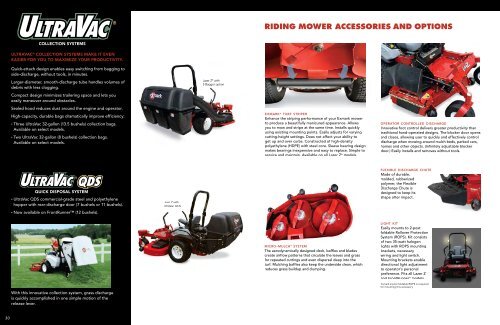 RIDING MOWER ACCESSORIES AND OPTIONS - Exmark