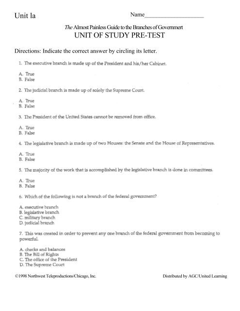 Almost Painless Guide To The Executive Branch Pdf Clayton