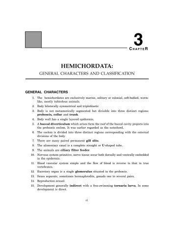 HEMICHORDATA: - New Age International