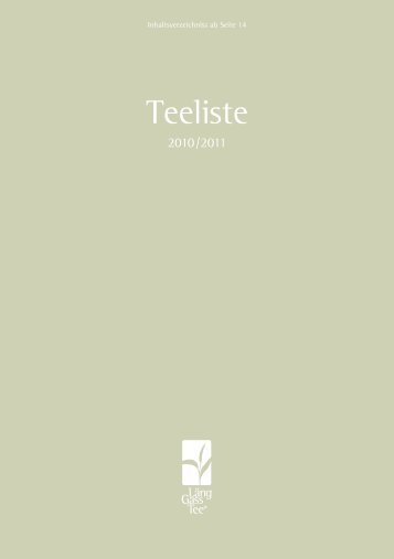 Teeliste - Länggass-Tee