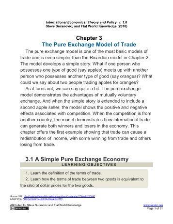 Chapter 3 The Pure Exchange Model of Trade 3.1 A ... - Saylor.org