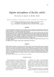 Alginate microspheres of Bacillus subtilis - Facultad de Farmacia