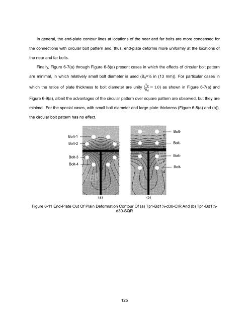 ON THE EFFECTS OF CIRCULAR BOLT PATTERNS ON THE ...