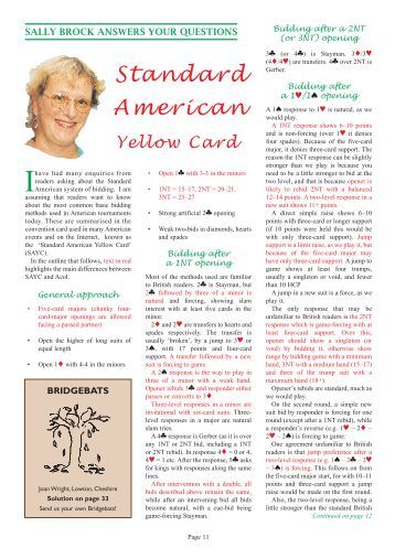 Luxury 20 Modern Standard American 5-Card Majors