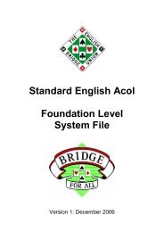 Standard English Acol Foundation Level System File