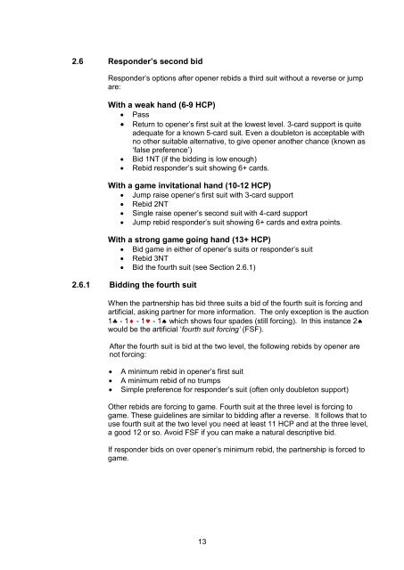 Standard English Acol Foundation Level System File