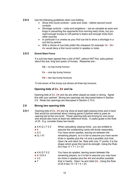 Standard English Acol Foundation Level System File