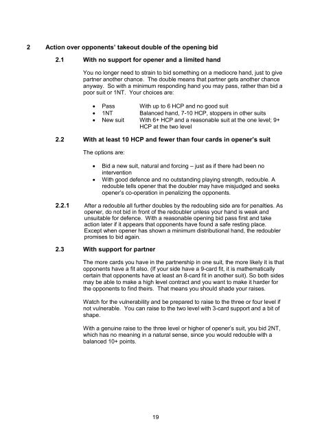 Standard English Acol Foundation Level System File