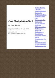 Card Manipulations No. 1 By Jean Hugard - Umclidet