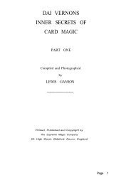dai vernons inner secrets of card magic - L'Encyclopédie de la ...